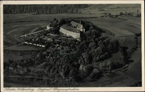 Ak Bad Brückenau im Sinntal Unterfranken, Kloster Volkersberg, Fliegeraufnahme