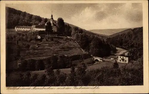Ak Mariabuchen Lohr im Spessart Unterfranken, Buchenmühle, Kirche