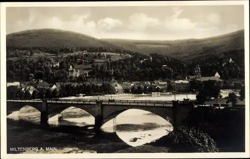 Ak Miltenberg am Main Unterfranken, Ortsansicht, Brücke