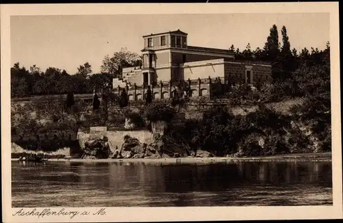 Ak Aschaffenburg, Blick auf das Pompejanum