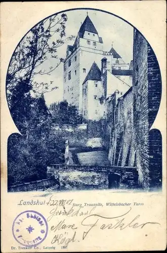 Ak Landshut in Niederbayern, Burg Trausnitz, Wittelsbacher Turm