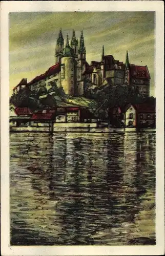Ak Meißen an der Elbe, Albrechtsburg