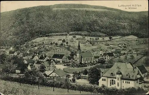 Ak Höfen an der Enz Schwarzwald, Gesamtansicht, Kirche