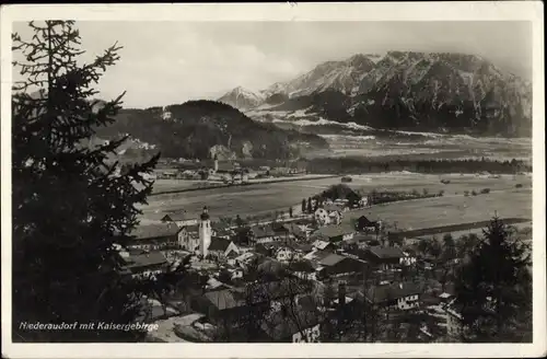 Ak Niederaudorf Oberaudorf in Oberbayern, Kaisergebirge, Gesamtansicht