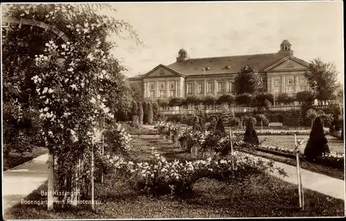 Ak Bad Kissingen Unterfranken, Rosengarten mit Regentenbau