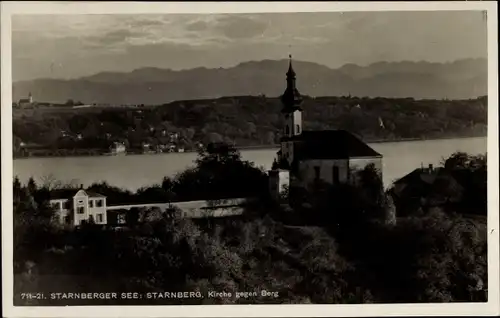 Ak Starnberg am Starnberger See Oberbayern, Kirche, Panorama