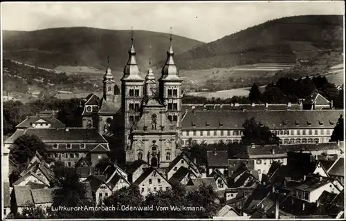 Ak Amorbach im Odenwald Unterfranken, Blick vom Wolkmann