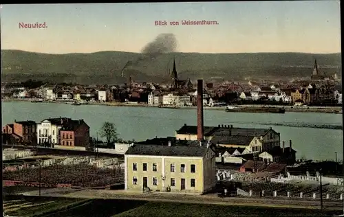 Ak Neuwied am Rhein, Blick von Weißenturm