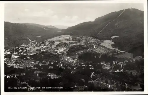 Ak Baden Baden am Schwarzwald, Blick von der Batscharthütte