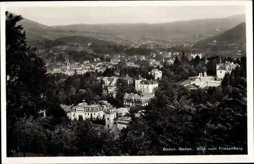 Ak Baden Baden, Blick vom Friesenberg