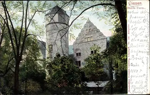 Ak Gießen an der Lahn Hessen, Heide-Turm