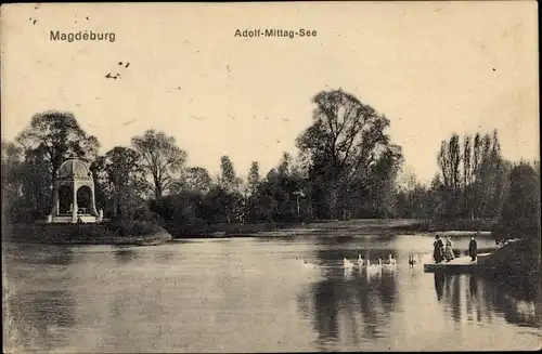 Ak Magdeburg an der Elbe, Adolf-Mittag-See