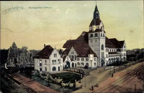 Ak Leipzig in Sachsen, Zoologischer Garten