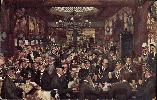 Studentika Ak Leipzig in Sachsen, Studenten Frühshoppen im Thüringer Hof