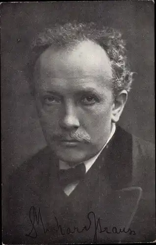 Ak Komponist Richard Strauss, Portrait, Anzug, Fliege