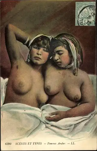 Ak Scenes et Types, Femmes Arabes, barbusige Araberinnen, Maghreb