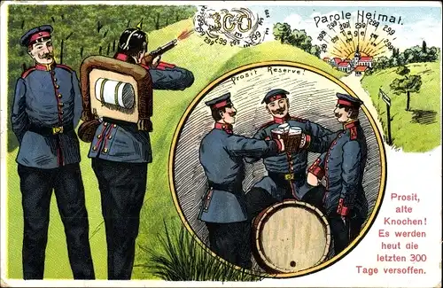 Ak Parole Heimat, Reserve, Deutsche Soldaten in Uniformen