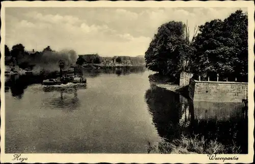 Ak Hoya an der Weser, Weserpartie