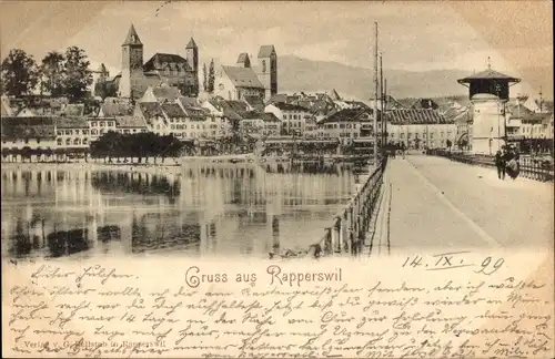 Ak Rapperswil Kanton Sankt Gallen, Teilansicht