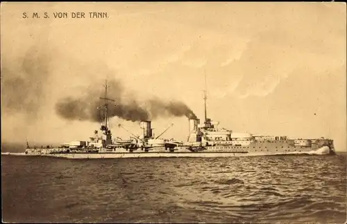 Ak Deutsches Kriegsschiff, SMS von der Tann, Kaiserliche Marine