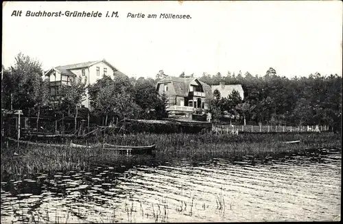 Ak Alt Buchhorst Grünheide in der Mark, Häuser am Möllensee