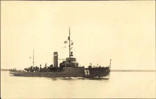 Foto Ak Deutsches Kriegsschiff, Minensuchboot, 93