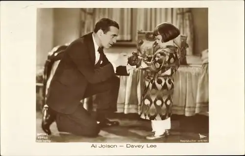 Ak Schauspieler Al Jolson, Davey Lee, Filmszene