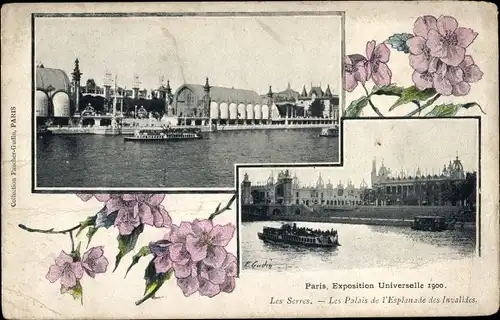 Ak Paris, Exposition Universelle de 1900, Les Serres, Les Palais de l'Esplanade des Invalides