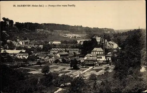 Ak Barentin Seine Maritime, Perspective vers Pavilly