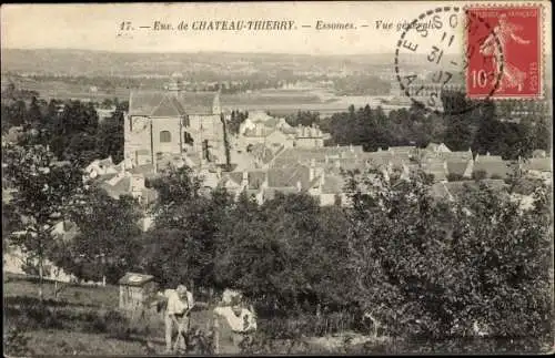 Ak Château Thierry Aisne, Essomes, Gesamtansicht