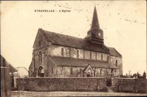 Ak Etouvelles Aisne, Kirche