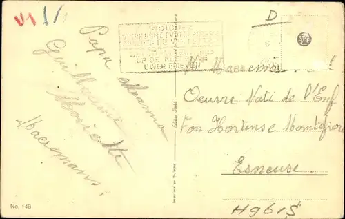 Künstler Ak Alderson, Weißes Pferd im Stall