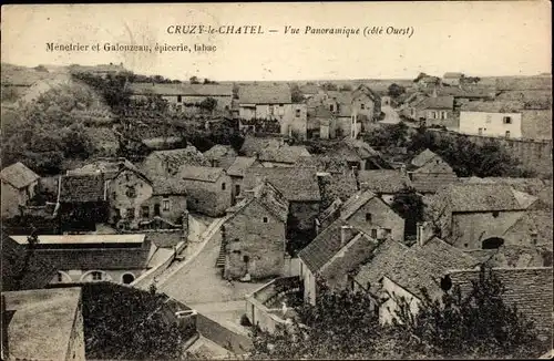 Ak Cruzy le Châtel Yonne, Vue panoramique