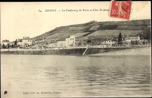 Ak Joigny Yonne, Le Faubourg de Paris