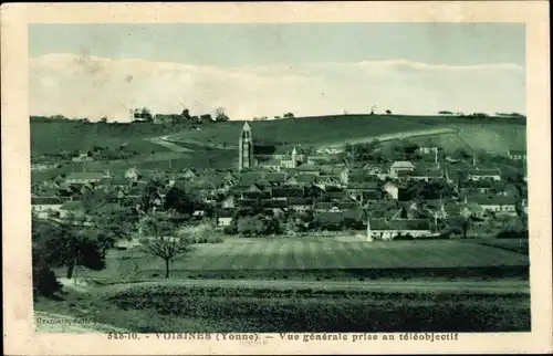 Ak Voisines Yonne, Vue generale prise au teleobjectif