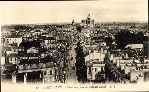 Ak Saint Denis Seine Saint Denis, Panorama pris de l'Eglise Neuve