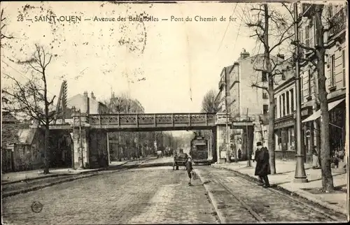 Ak Saint Ouen Seine Saint Denis, Pont du Chemin de fer