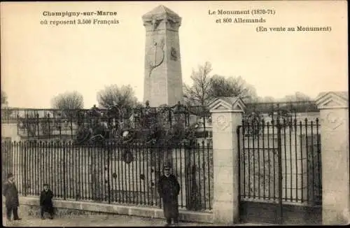 Ak Champigny sur Marne Val de Marne, Le Monument