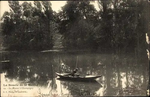 Ak Champigny Marne, La Boucle de la Marne