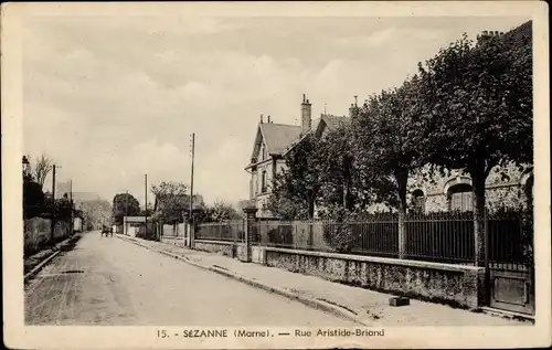 Ak Sézanne Marne, Rue Aristide-Briand