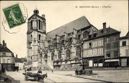 Ak Sézanne Marne, Kirche