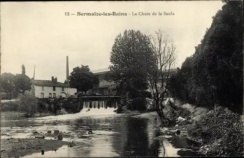 Ak Sermaize les Bains Marne, La Chute de la Saulx