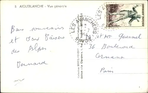 Ak Aigueblanche Savoie, Gesamtansicht