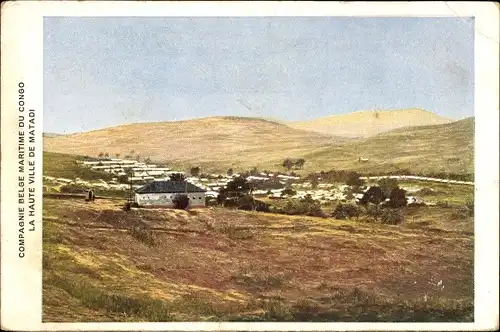 Ak Matadi RD Congo Zaire, Belgische Reederei, Oberstadt