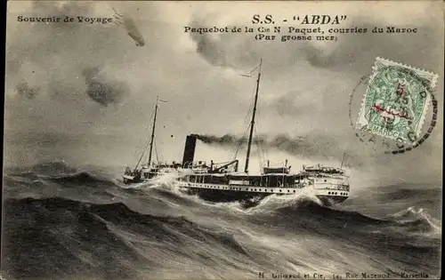 Ak Liner SS Abda, Dampfschiff, Cie N. Paquet, CNP
