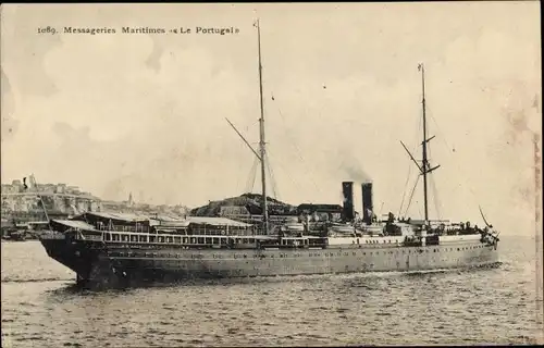 Ak Dampfer Le Portugal, Messageries Maritimes