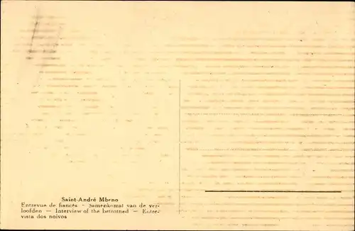 Ak Afrikanische Familie, Gruppenbild, Wohnhaus, Strohdach