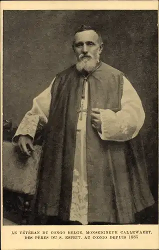 Ak Der Veteran von Belgisch-Kongo, Monsignore Callewaert