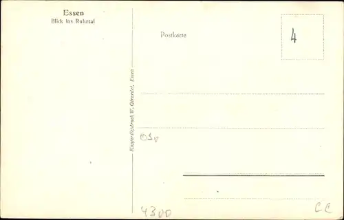 Ak Essen im Ruhrgebiet, Ruhrtal, Panorama