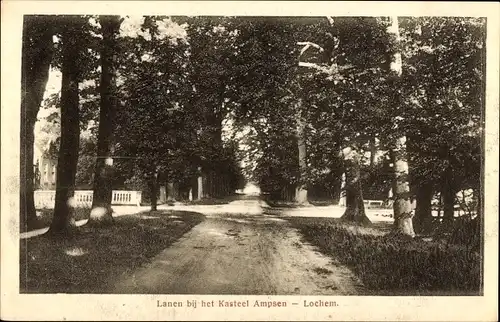 Ak Lochem Gelderland, Allee, Kasteel Ampsen